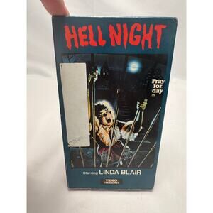 Hell Night Movie VHS Tape Linda Blair Entertainment Thriller Horror Scary